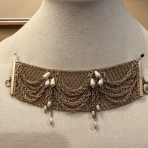 Banana Republic Gold and Cream Bracelet